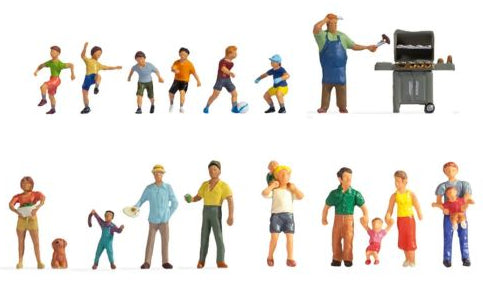 N16118 HO Scale In the Garden (17) XL Figure Set