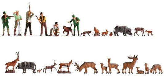 N16167 HO Scale In the Forest (26) XL Figure Set