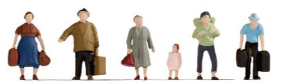 Pedestrians With Luggage (6) Hobby Figure Set