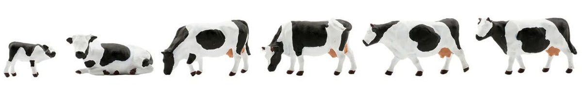 N45733 TT Scale Black & White Cows Figure Set