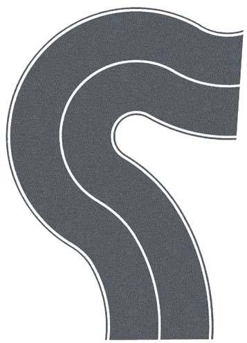 N60704 Grey Road Universal Curve 8cm Wide