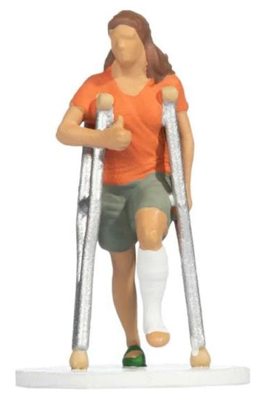 N99506 Get Well Soon (Woman on Crutches) Gift Box