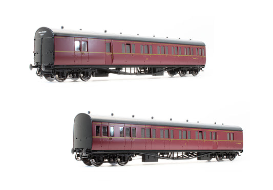 Pre-Owned Suburban B 2 Coach Set BR Bristol #20 Lined Maroon