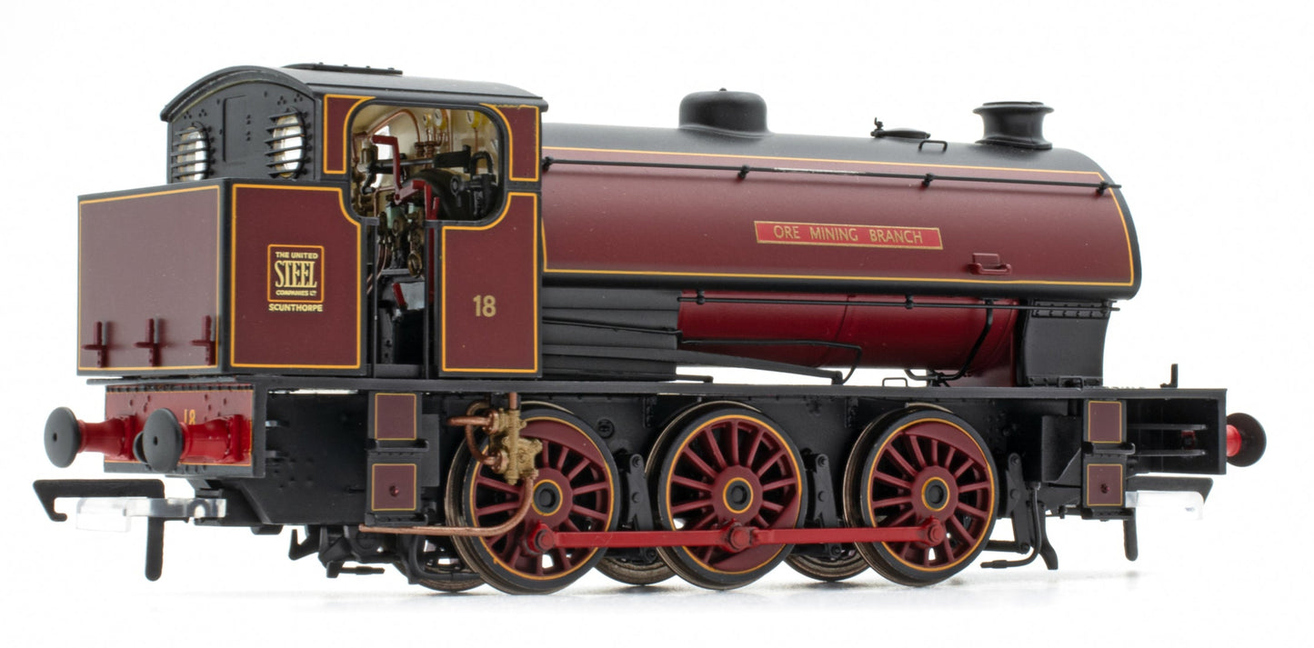 Hunslet 'Austerity' 0-6-0 Saddle Tank United Steel Company 'Ore Mining Branch' No.18 Steam Locomotive - DCC Sound