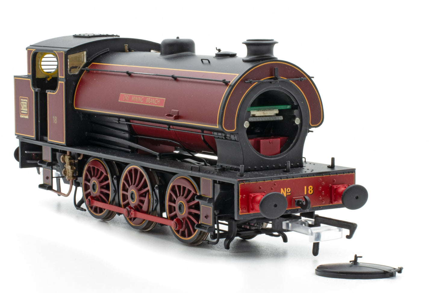 Hunslet 'Austerity' 0-6-0 Saddle Tank United Steel Company 'Ore Mining Branch' No.18 Steam Locomotive - DCC Sound