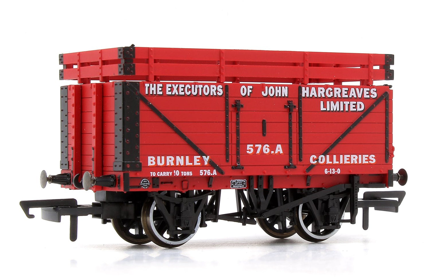 Pre-Owned OR76CK7003 7 Plank Mineral Wagon - John Hargreaves (2 Coke Rails) 576.A