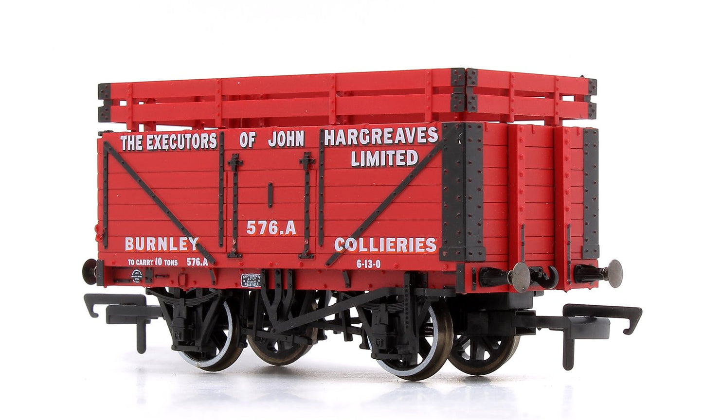 Pre-Owned OR76CK7003 7 Plank Mineral Wagon - John Hargreaves (2 Coke Rails) 576.A