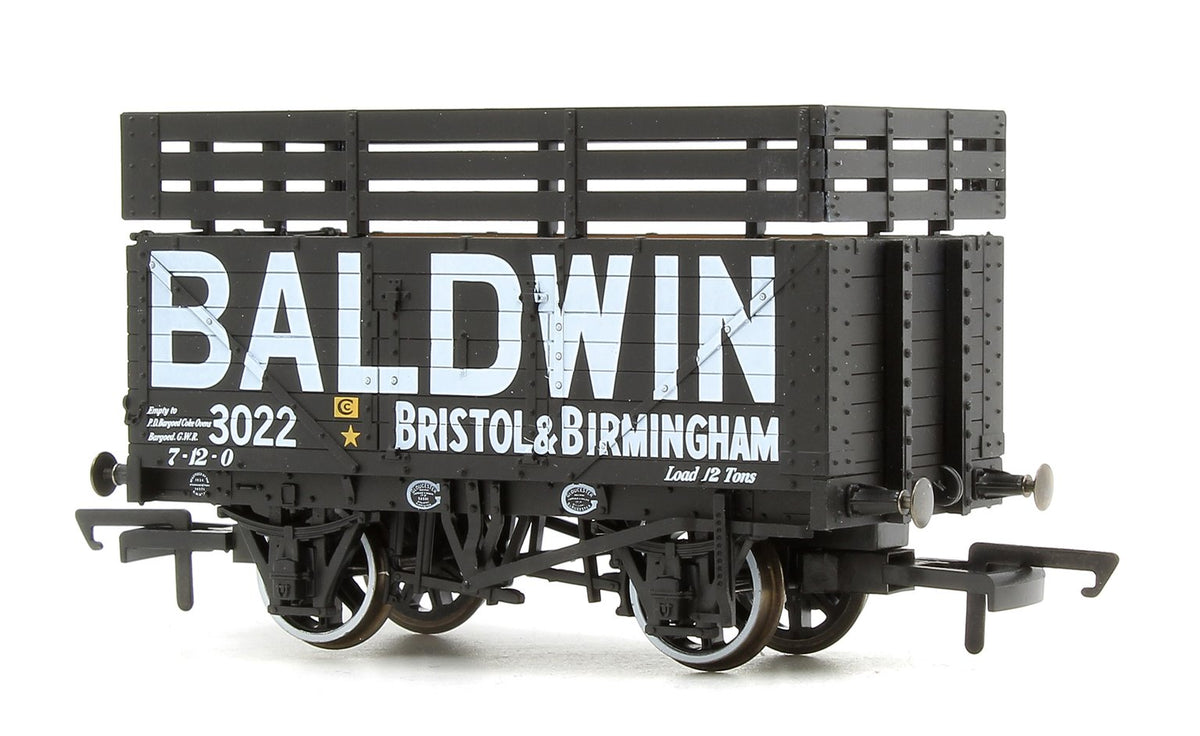 Pre-Owned 7 Plank Mineral Wagon - Baldwin 3022 Black (3 Coke Rails)