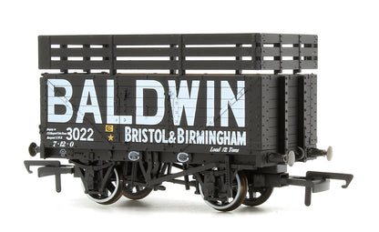 Pre-Owned 7 Plank Mineral Wagon - Baldwin 3022 Black (3 Coke Rails)