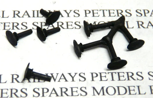 Triang Hornby S2125 Replacement Oval Buffers - Metal (4 Pack)