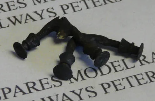 Triang Hornby Replacement Shanked Buffers (4 Pack) Blackened