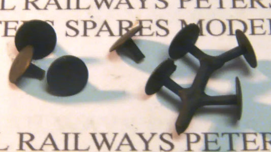 Lima Replacement Metal Large Round Buffers (4 Pack) Blackened