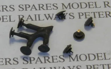 PS49 Replacement Mainline Small Round Buffers (4 Pack) Blackened
