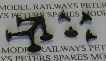 PS50 PS50 Replacement Airfix Oval Buffers (4 Pack) Blackened