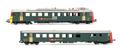 Pre-Owned SBB Swiss 2 Piece Rbe 4/4 Steetal Railcar & Control Car