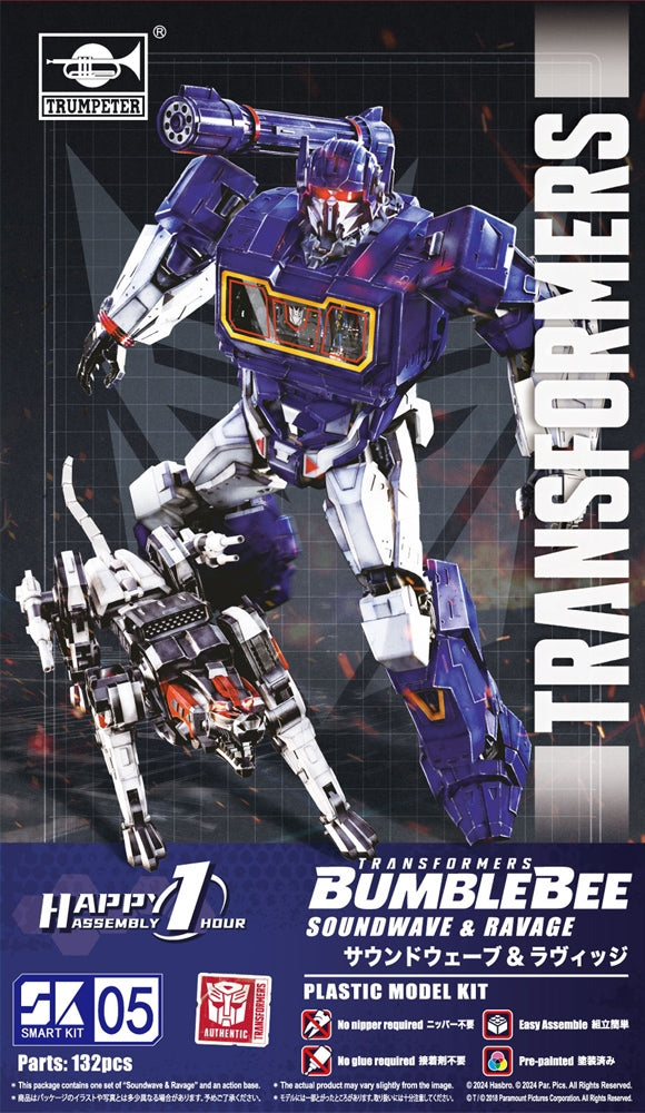 Soundwave With Ravage Trumpeter PKTM03112 Transformers Soundwave & Ravage SK05 – Rails