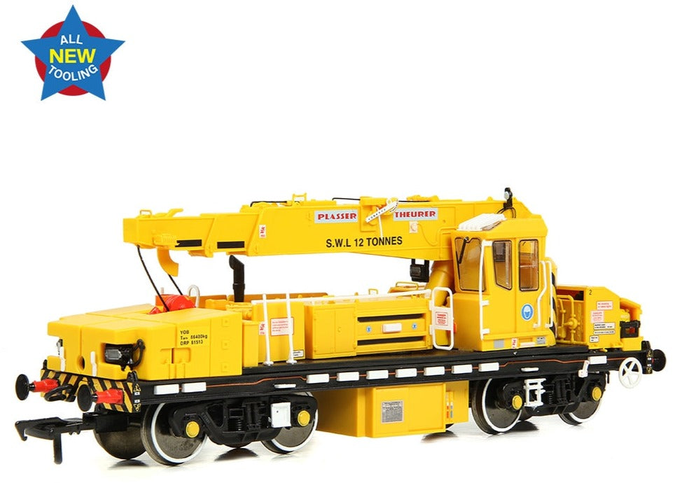 Plasser 12T YOB Diesel-Hydraulic Crane DRP81513 Departmental Yellow