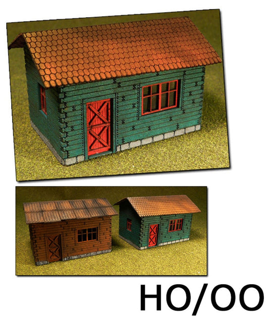 Laser-Cut Cottages Kit (2 cottages) H0/00
