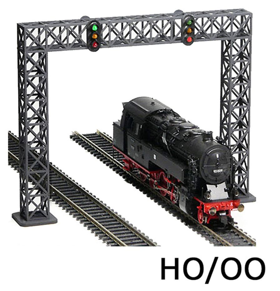 2 Track Signal Bridge w/12 Lights (H0 or 00) Model Kit