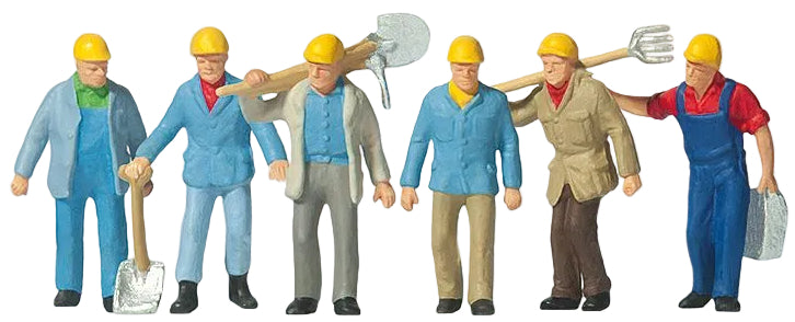 PR10033 Track Workers (6) with Tools Exclusive Figure Set