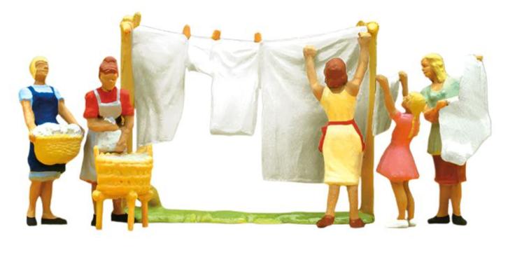 Women Hanging Washing