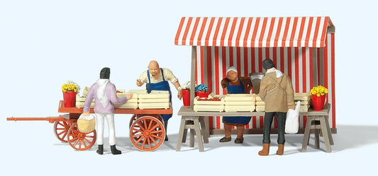 10053 Fruit & Vegetable Stall w/Accessories Exclusive Figure Set