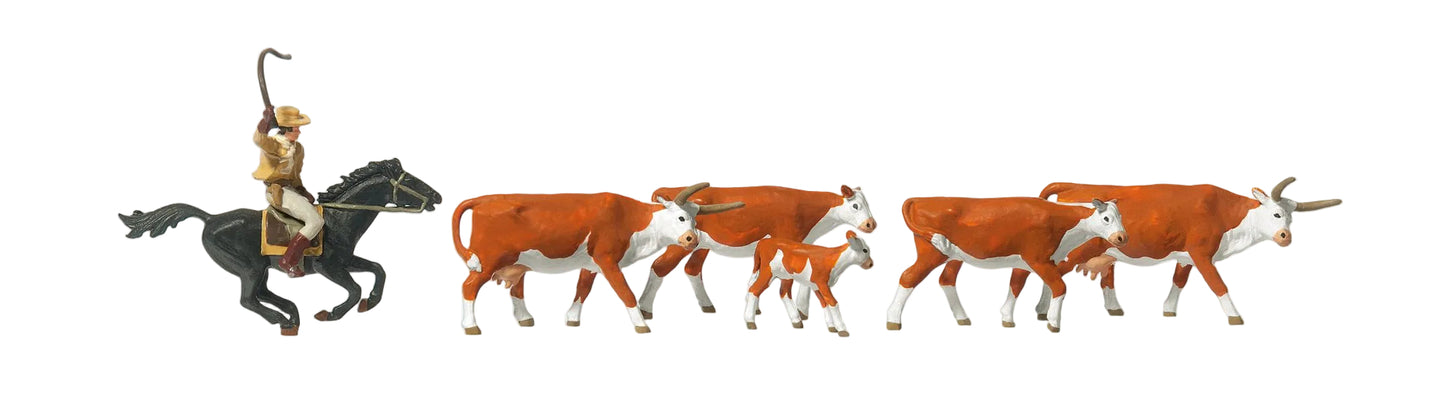 PR10159 Cowboy & Cattle Exclusive Figure Set