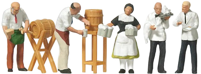 PR10210 Innkeepers (2) Waiters (2) & Waitress Exclusive Figure Set