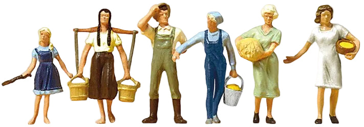 PR10295 Farm Labourer and Farm Girls (5) Exclusive Figure Set