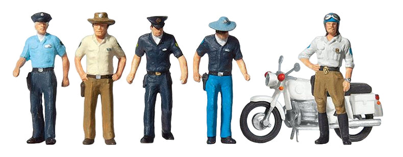 American Policemen (5) with Motorcycle Exclusive Figure Set