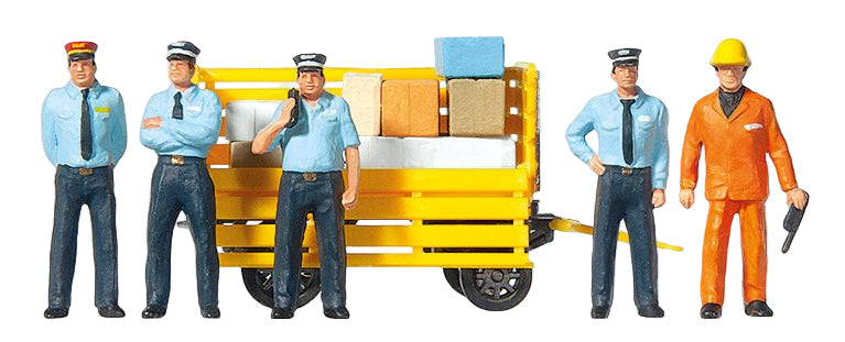 RhB Railway Personnel (5) and Trolley Exclusive Figure Set