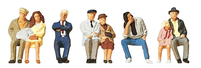Seated Bus/Train Passengers (8) Exclusive Figure Set