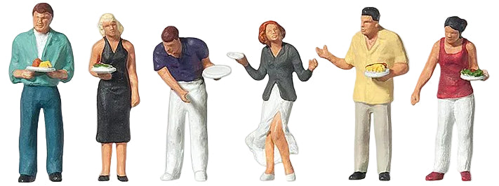 PR10440 Guests at the Buffet (6) Exclusive Figure Set