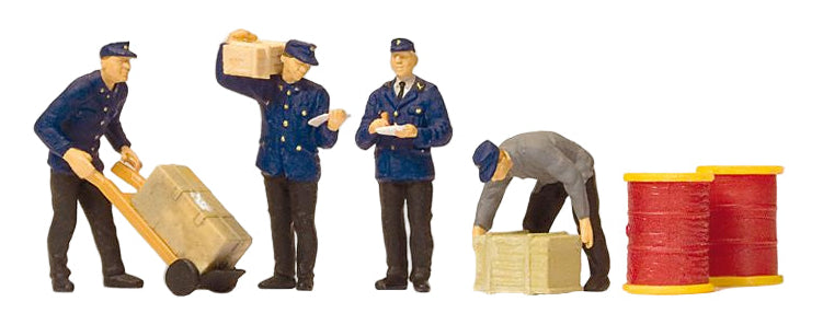 DB Delivery Men (4) with Loads Exclusive Figure Set