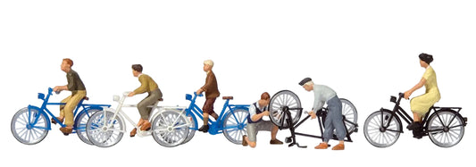 PR10716 Young People with Bicycles (6) Exclusive Figure Set