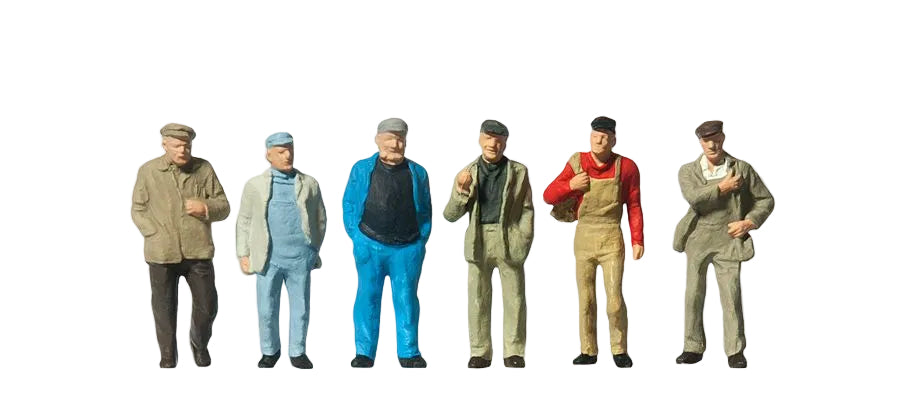 PR14087 Walking Workers (6) Standard Figure Set