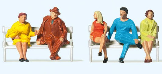PR14101 Seated Persons (5) Standard Figure Set