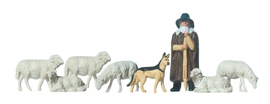 PR14160 Shepherd with Flock (8) Standard Figure Set