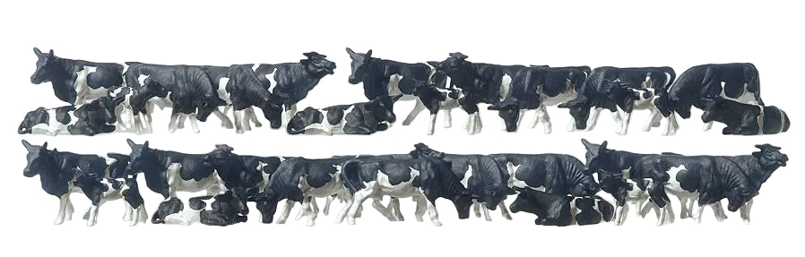 Black/White Cows (30) Standard Figure Set
