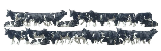 Black/White Cows (30) Standard Figure Set