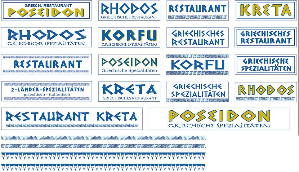 PR19401 Greek Restaurant Accessory Set