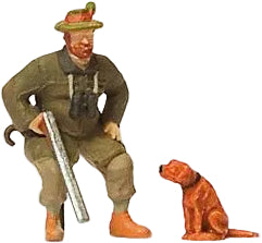 PR28129 Huntsman Seated with Dog Figure