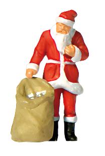 Santa Claus with Sack of Gifts Figure