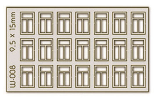21 pcs 9.5X15mm 3 Pane Windows H0/00