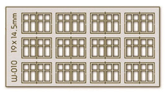 12 pcs 19X14.5mm 4 Pane Dbl Unit Windows H0/00