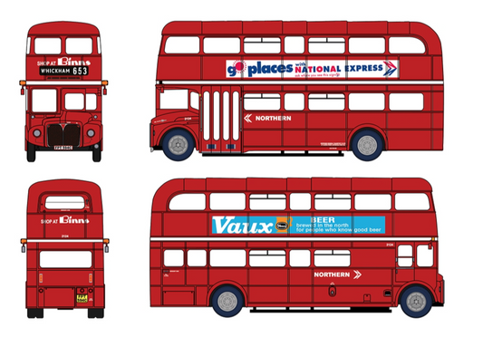 E42601 AEC Routemaster Northern NBC FPT594C (2124) Service 653 Whickham