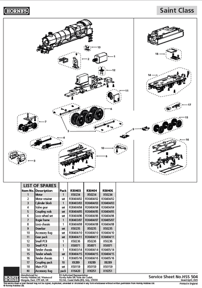 BR Saint Class Saint David 2920 Steam Locomotive