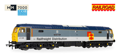 RailRoad Class 47 Railfreight Distribution 'The Sapper' 47306 Diesel Locomotive - DCC Sound