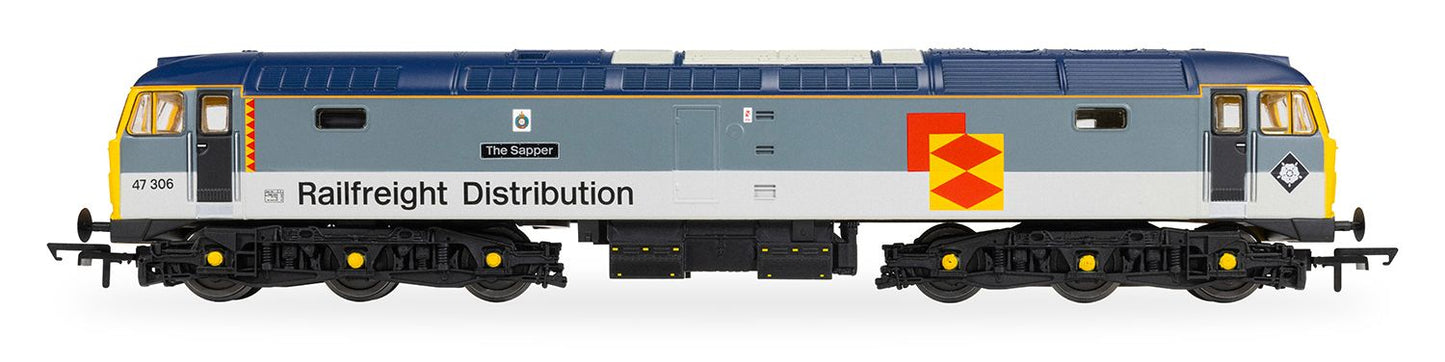 RailRoad Class 47 Railfreight Distribution 'The Sapper' 47306 Diesel Locomotive - DCC Sound