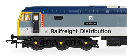 RailRoad Class 47 Railfreight Distribution 'The Sapper' 47306 Diesel Locomotive - DCC Sound